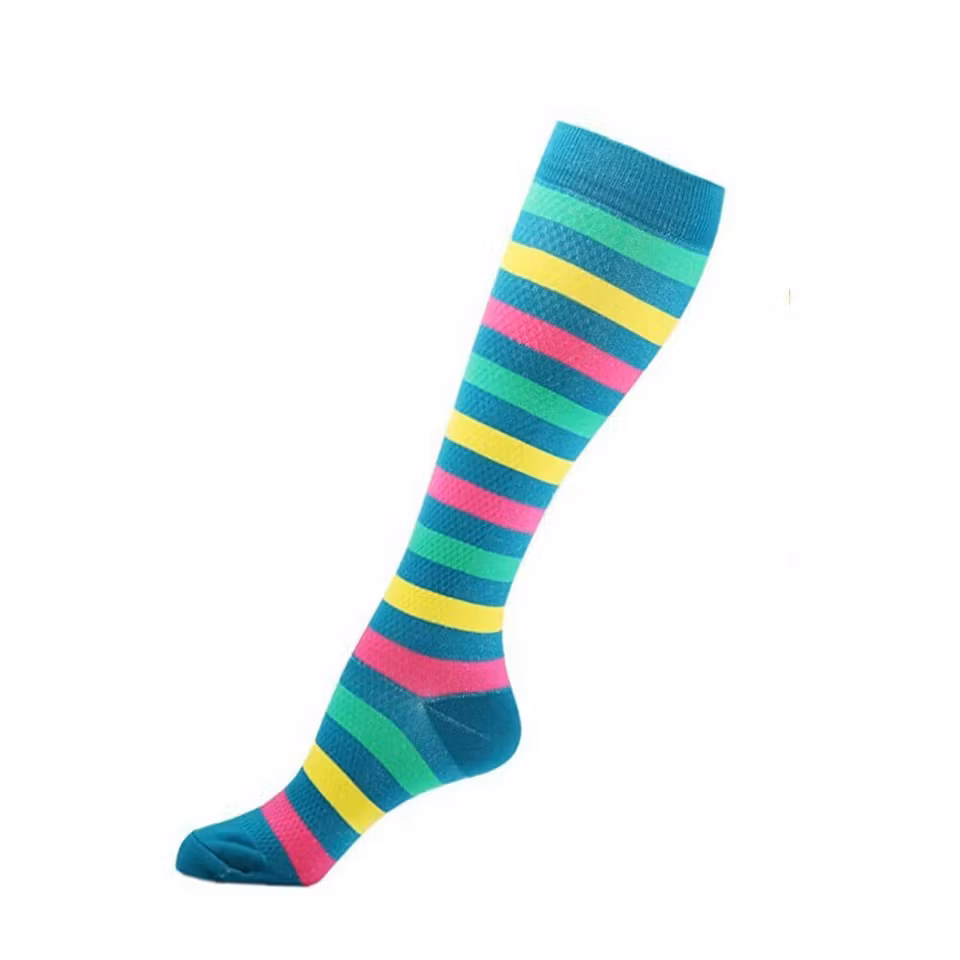 Stödstrumpor Green Stripe Nr 59