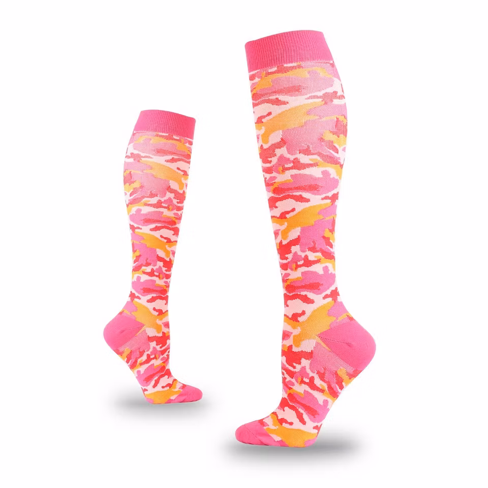 Stödstrumpor Pink flow Nr 66