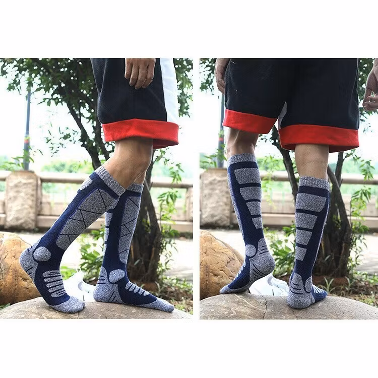 Vinter och fritidsstrumpor Grå-Ljusblå