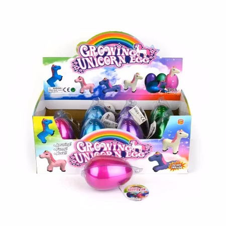 Stort Growing Egg Unicorn 12cm