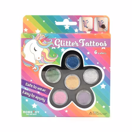 Tattoo Glitter 6 färger