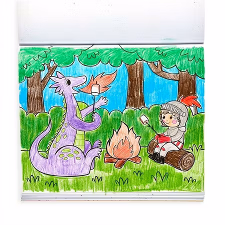 Målarbok  Knights & Dragons