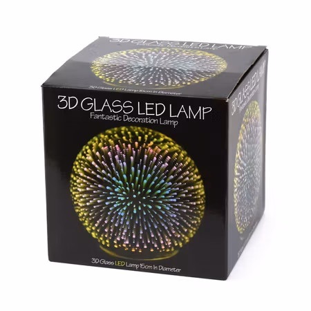 Glaslampa 3D mönster - Glass lamp 3D pattern