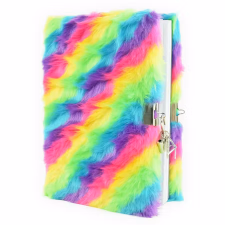 Fluffig dagbok med lås - Diary fluffy w lock