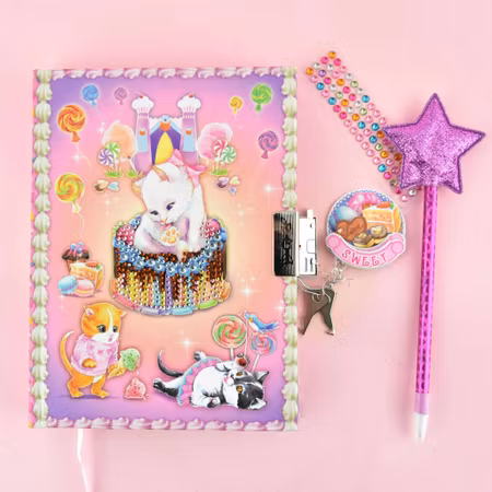 Dagbok kattset - Diary cat set