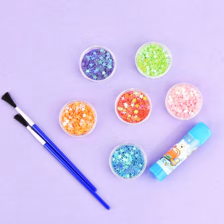 Glitter stjärnor - Glitter star sequin