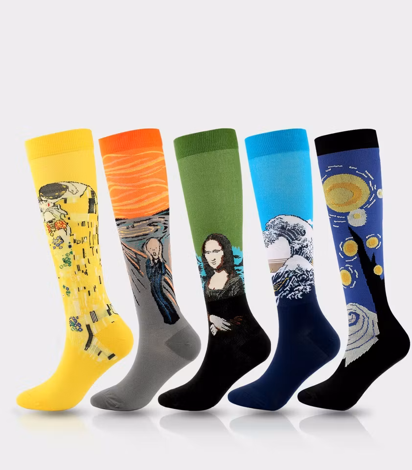 Stödstrumpor med motiv