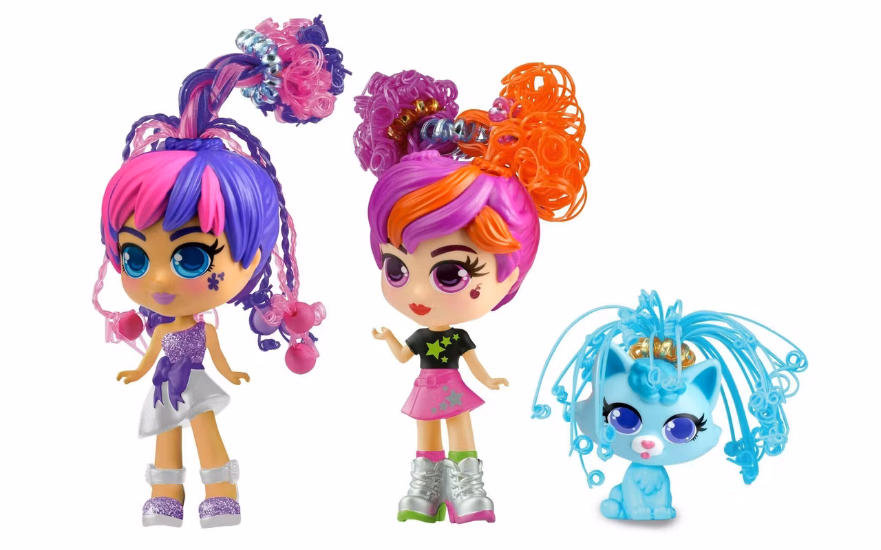 Silverlit Curli Girls Dolls and Pet Twin Set