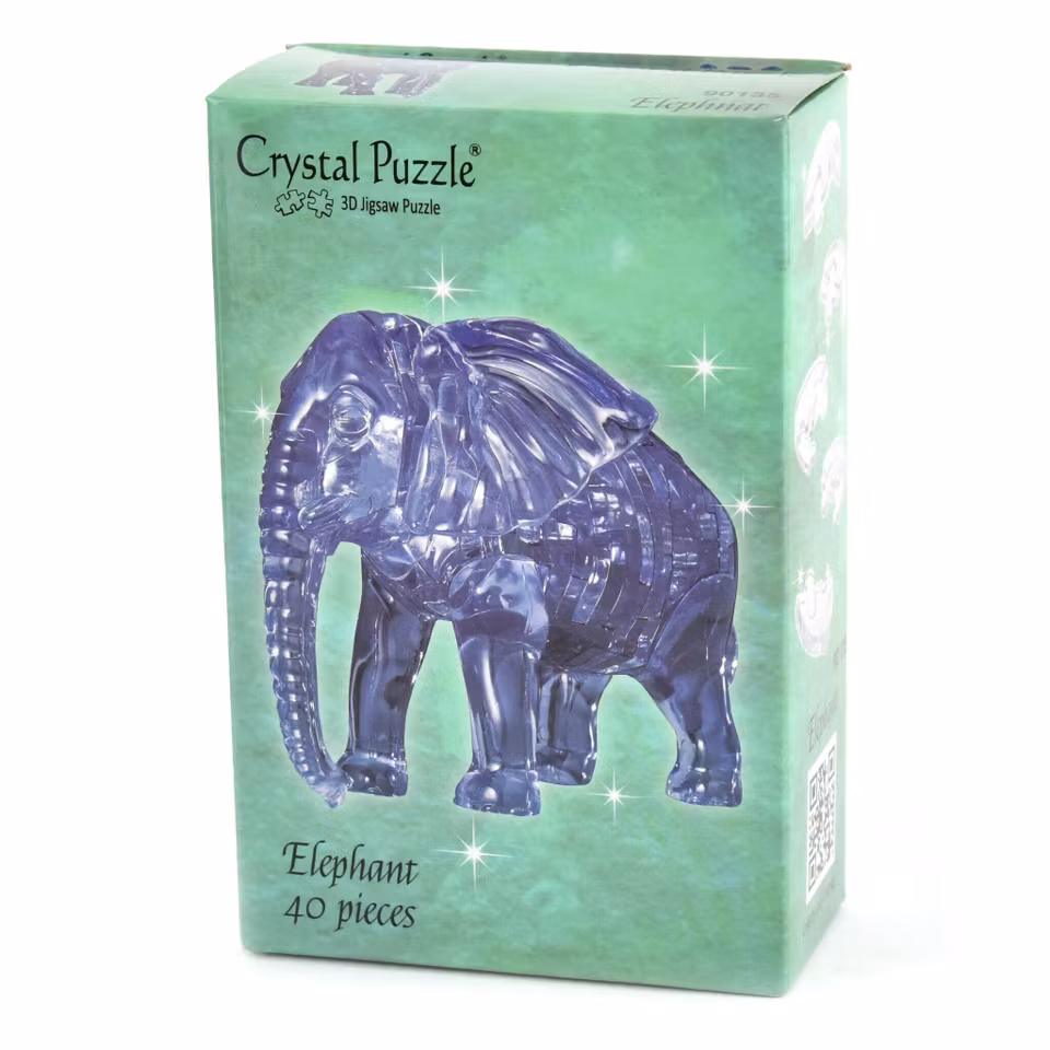Crystal puzzle elefant