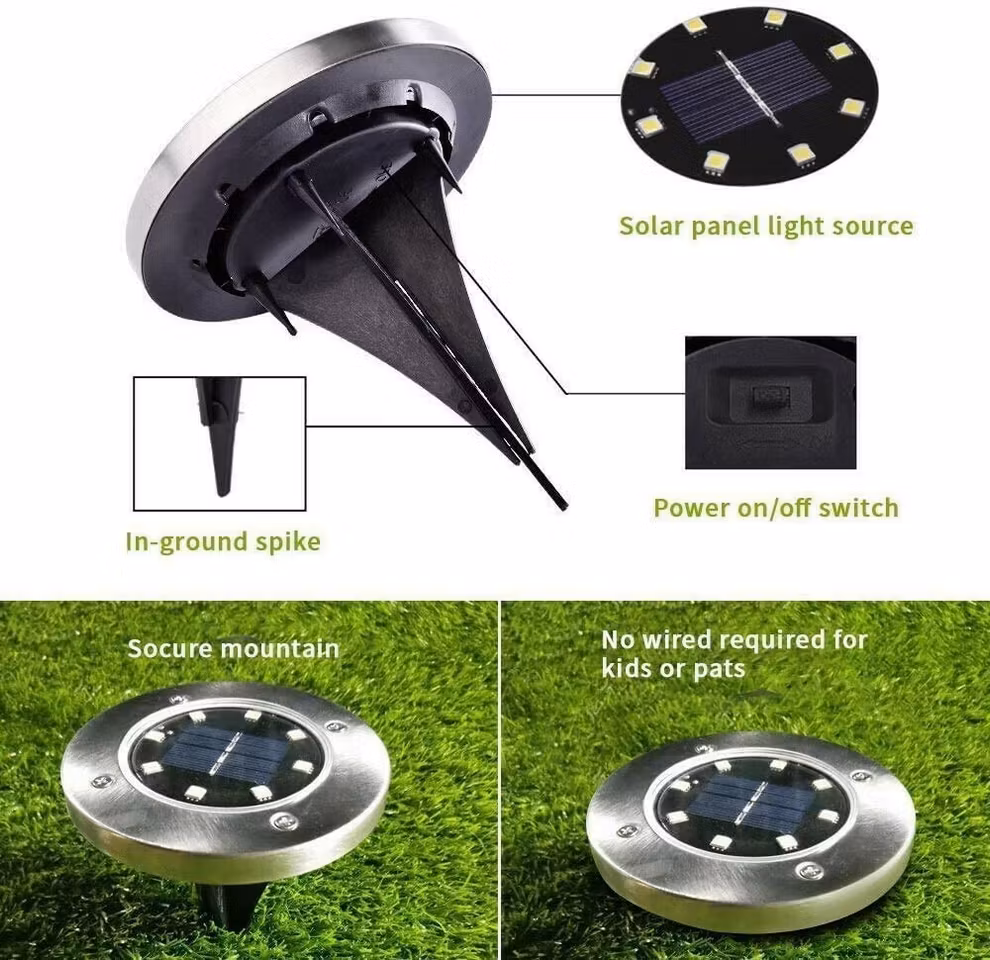 Spotlights med solceller för trädgård 4-pack