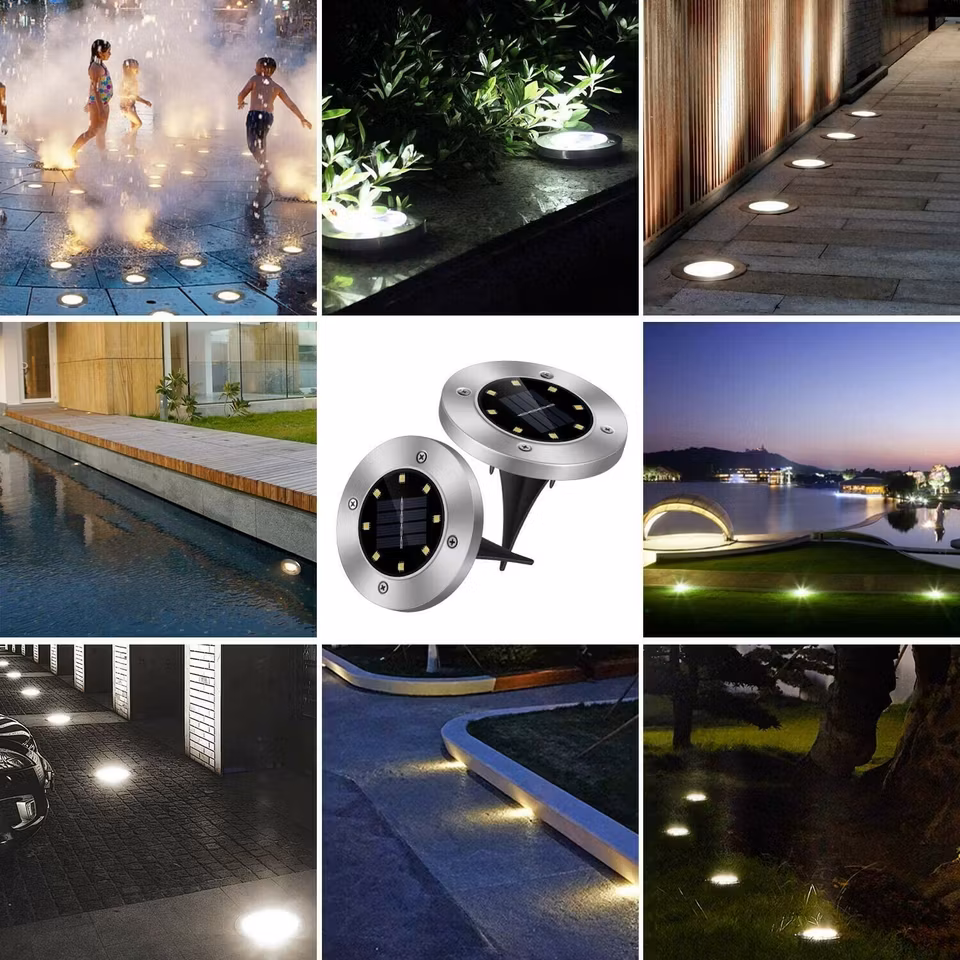 Spotlights med solceller för trädgård 4-pack