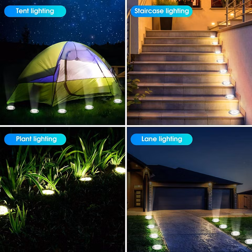 Spotlights med solceller för trädgård 4-pack
