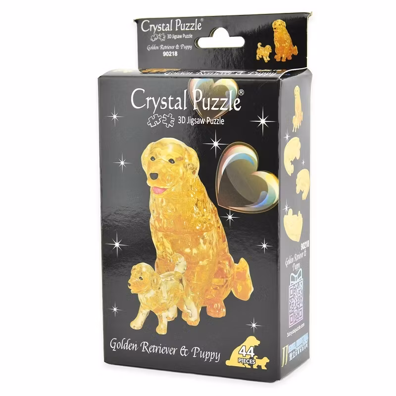 Crystal puzzle golden retriever and puppy 44pcs
