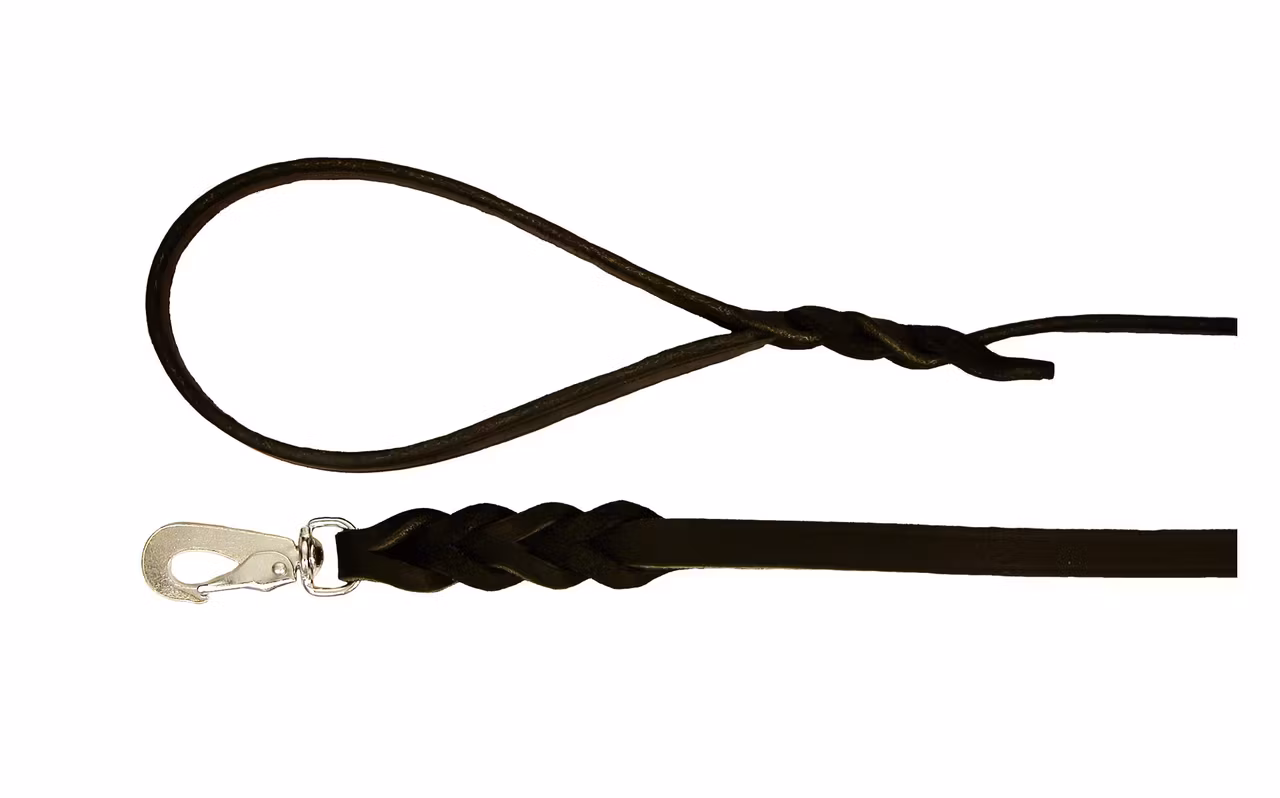 Läderkoppel Svart  180 cm