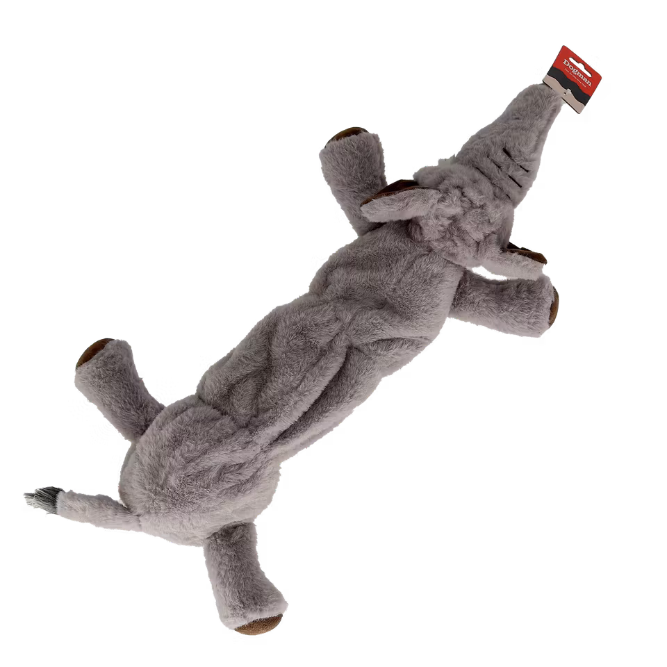 Hundleksak Elefant med prassel 67cm Grå