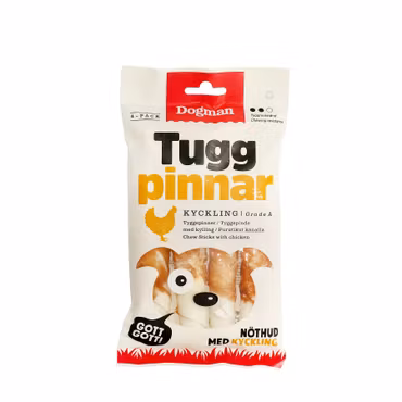 Tuggpinnar med Kyckling 4p Vit 12,5cm