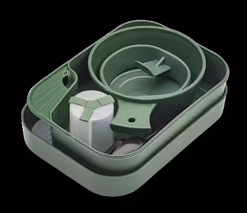 Tallrikslåda Komplett - Mörkgrön