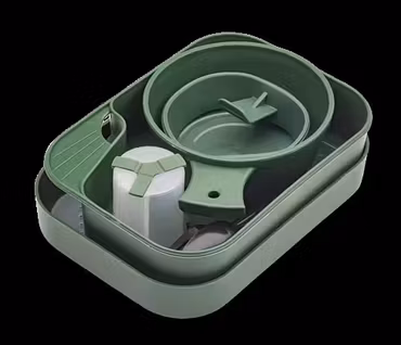 Tallrikslåda Komplett - Mörkgrön