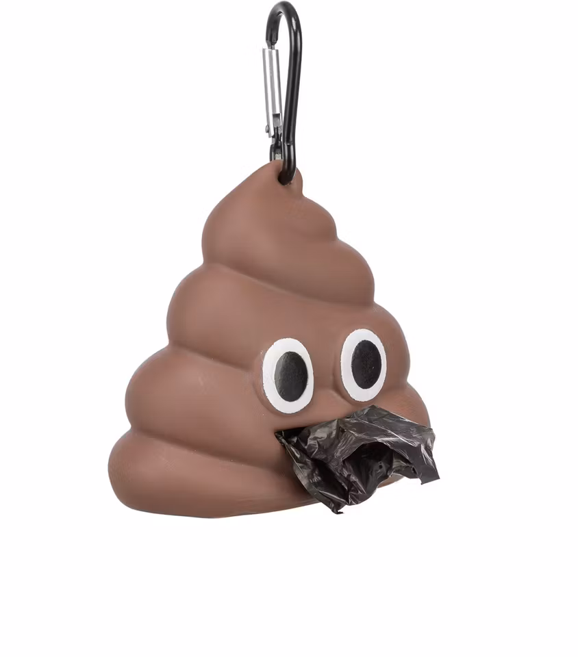 Bajspåsehållare, 8 × 5 cm, 1 × 15 påsar, brun