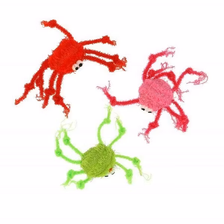 Leksak Glittrande Spindlar 3p Flerfärgad 5cm