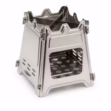 BRIV Outdoor Stove rostfri – hopfällbart friluftskök med väska