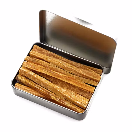 Tändträbox Fatwood 100 g – naturligt tändträ i metalburk