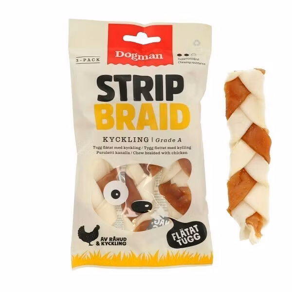 Chicken strip braid 3p Vit S 12,5cm
