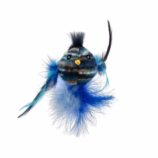 Leksak Fuzzy fågel Blå 9cm