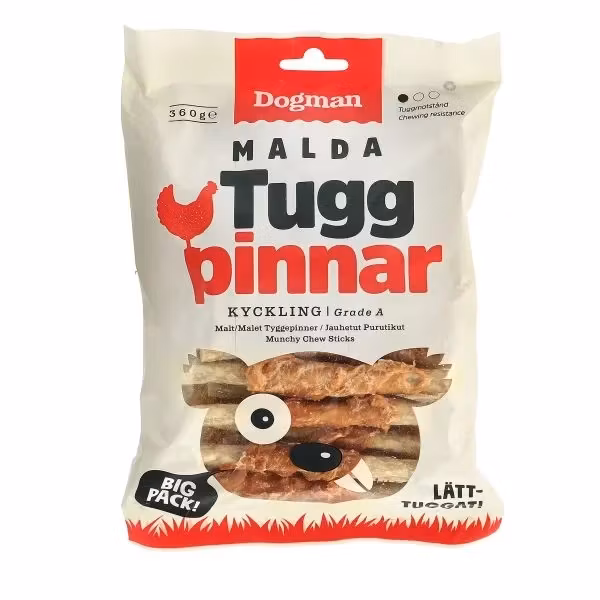 Tuggpinnar mald m kyckling 30p Brun S 12,5cm