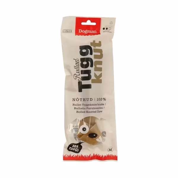 Tuggknut rullad Brun M 22cm