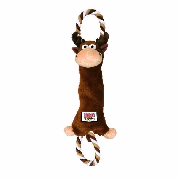 KONG Leksak Tugger Knots Moose Brun L 48cm