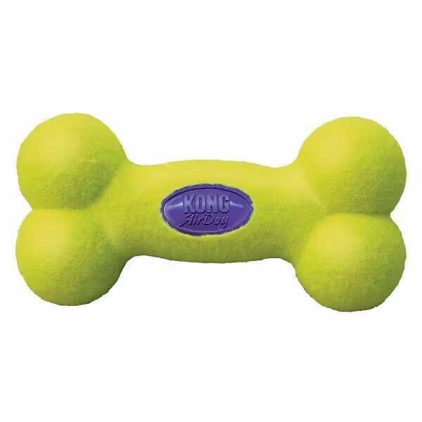 KONG Leksak AirDog Squeaker Bone Gul