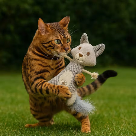 Tvättbjörn XXL, plysch/tyg/fjäder, catnip, 20 cm/30 cm