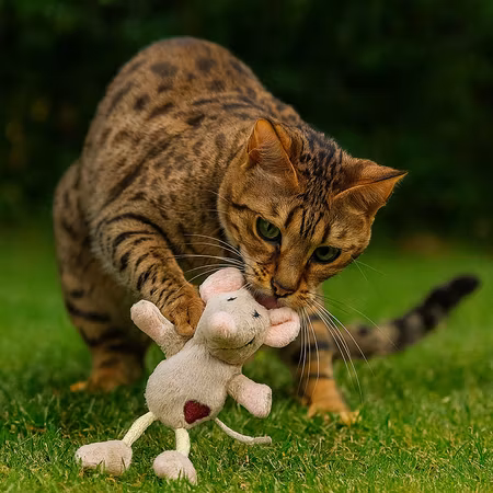 Plyschmus 11 cm, beige