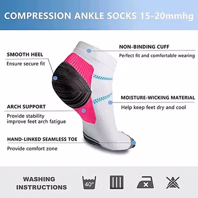 Provpar Kompressionsstrumpor – Korta Model 1