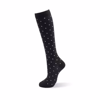 Kompressionsstrumpor Black White Dots Nr 140