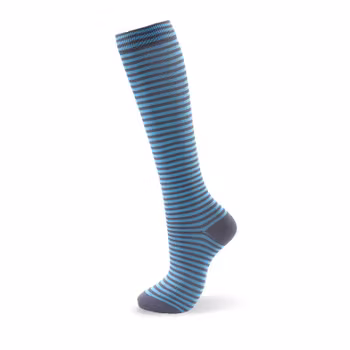 Kompressionsstrumpor Grey and Blue stripes Nr 149