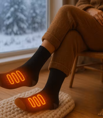 Värmestrumpor med starkt batteri