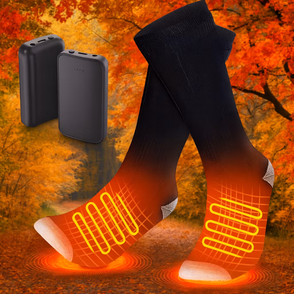 Värmestrumpor med starkt batteri