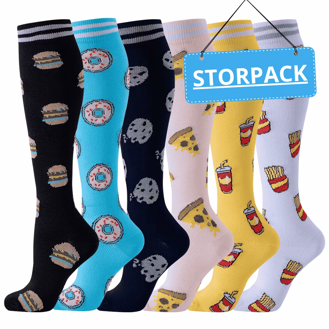 Storpack Stödstrumpor – Food Serie 3