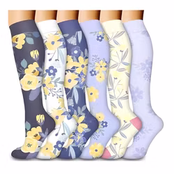 Storpack Stödstrumpor – Flower Purple