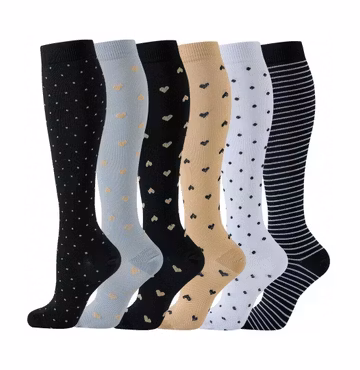 Storpack Stödstrumpor – Midnight Heart and Stripes