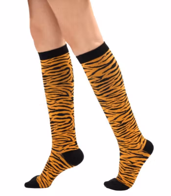 Kompressionsstrumpor Zebra Gul Nr 128
