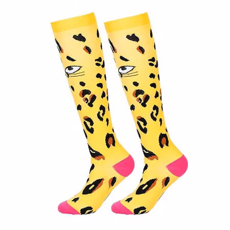 Kompressionsstrumpa Leopard Gul Nr 107