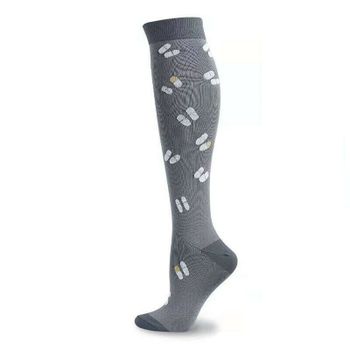 Stödstrumpa Grey with dots Nr 97