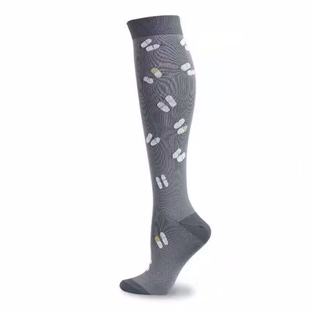 Stödstrumpa Grey with dots Nr 97