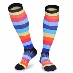 Kompressionsstrumpor Stripes Rainbow Nr 29