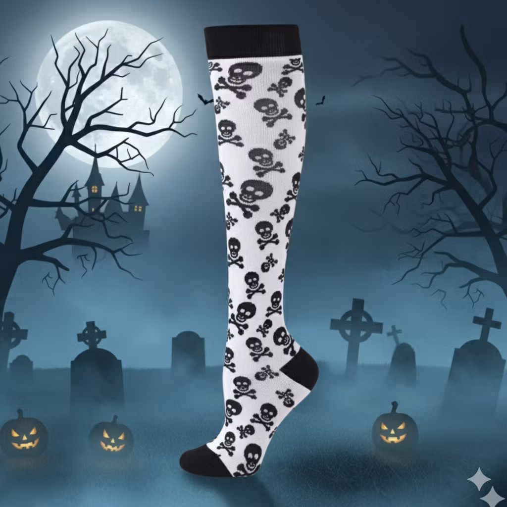 Stödstrumpor Skull and Ghosts