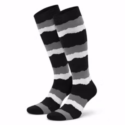 Kompressionsstrumpor Grey Black - Wide Stripe Nr 142