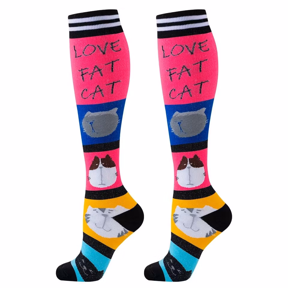 Storpack Stödstrumpor Funny Cats (5-Pack)